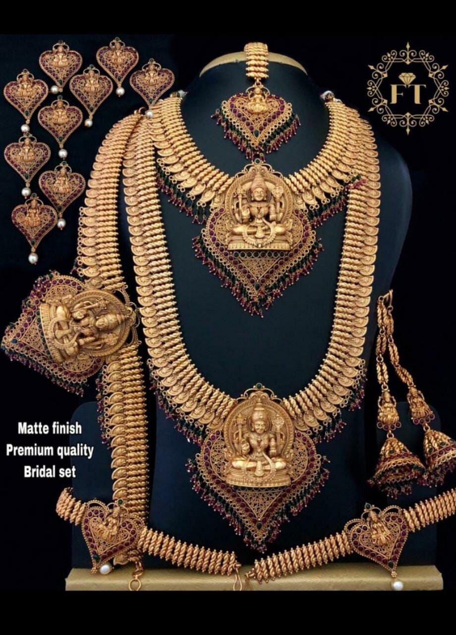 Buy Long Haram Necklace Set Combo Matte Finish Jewelry Indian