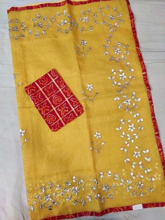 Buy Traditional Banarasi Saree - Purple Kachhi Work Embroidered Saree –  Empress Clothing