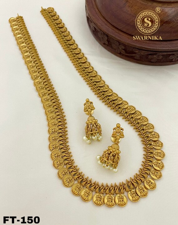 Matte finish temple jewellery online best sale