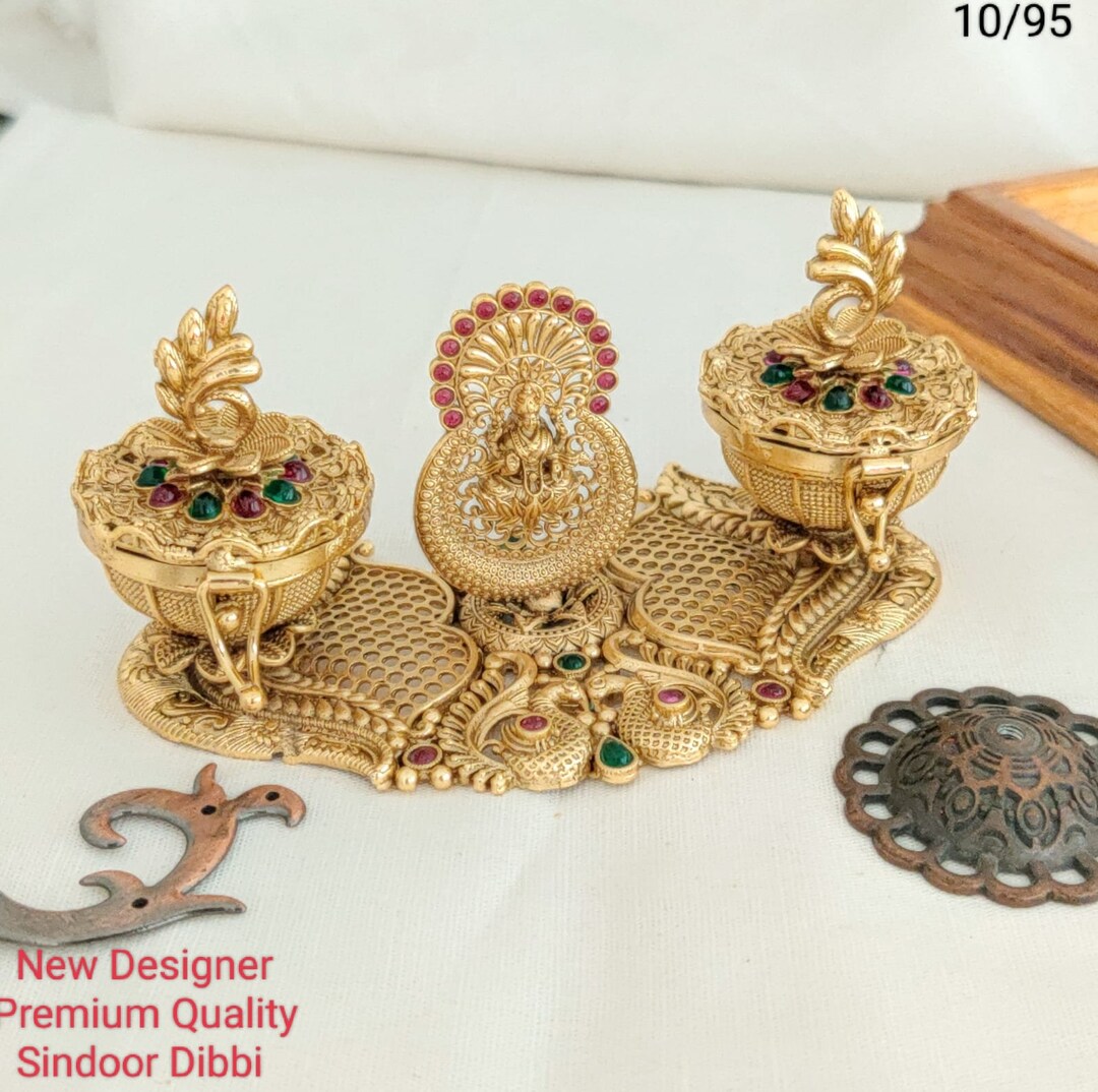 Flower Shape Kumkum Box, Sindoor Box, Pooja Accessory, Kumkum and