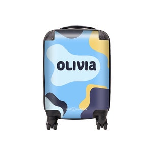 Personalisierter Kinderkoffer Hooray Name | Cabochon Koffer | Benutzerdefinierte Koffer | Kinderkoffer | Gepäck | Personalisiertes Gepäck