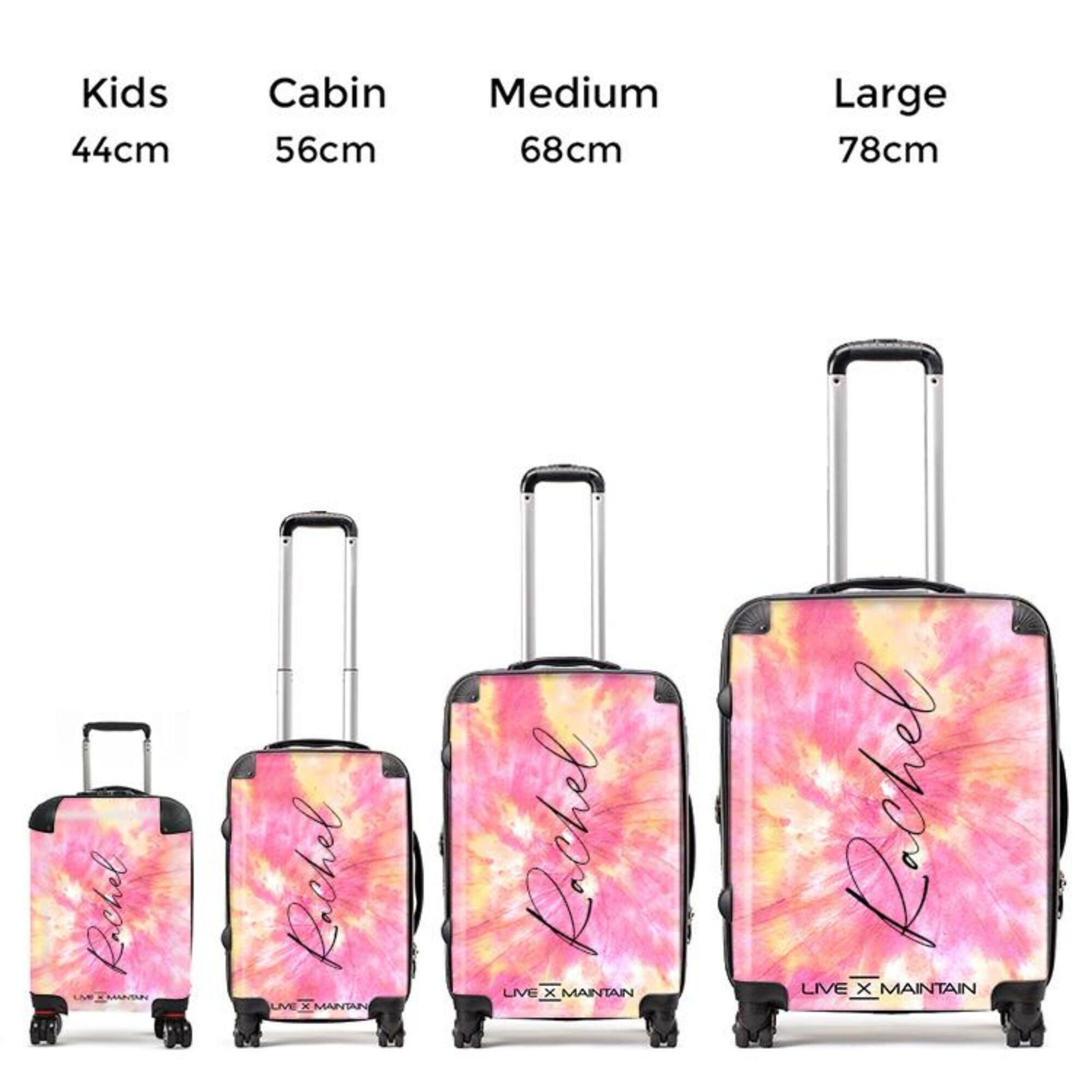 Personalised Tie Dye Name Suitcase Custom Suitcase Marble Etsy