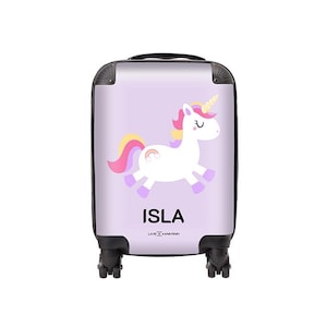 Personalisierte Kinder Einhorn Träume Name | Cabochon Koffer | Benutzerdefinierte Koffer | Kinderkoffer | Gepäck | Personalisiertes Gepäck