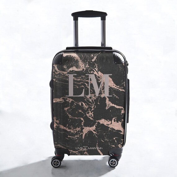Custom Suitcase Marble Personalised Suitcase Cheer Luggage