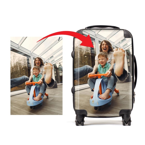 Personalised Upload A picture Suitcase | Cabin Suitcase | Custom Suitcase | Upload your picture| Custom Luggage | Personalized Luggage