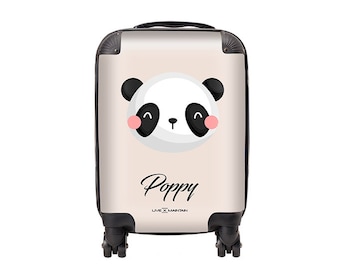 Personalised Kids Suitcase Panda Name | Cabin Suitcase | Custom Suitcase | Children's Suitcase | Luggage | Personalized Luggage