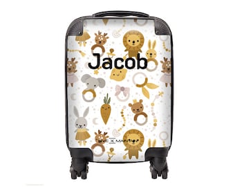 Maleta infantil personalizada Nombre animal bebé / Maleta de cabina / Maleta personalizada / Maleta infantil / Equipaje / Equipaje personalizado