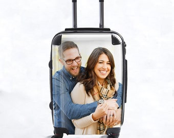 Personalised Upload A Photo Suitcase | Cabin Suitcase | Custom Suitcase | Upload your picture| Custom Luggage |Travel | Personalized Luggage