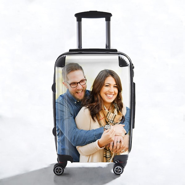 Personalisierter Hochladen eines Fotokoffers | Cabochon Koffer | Benutzerdefinierte Koffer | Laden Sie Ihr Bild hoch| Individuelles Gepäck |Reisen Personalisiertes Gepäck