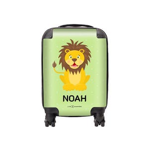 Personalisierte Kinder Löwe Name | Cabochon Koffer | Benutzerdefinierte Koffer | Kinderkoffer | Gepäck | Personalisiertes Gepäck