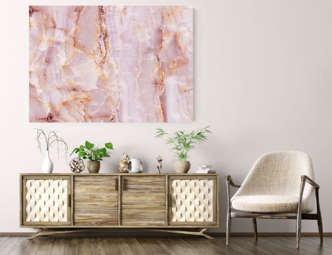 Natural Pink Marble Art Canvas | Marble Wall Art | Abstract Marble ...