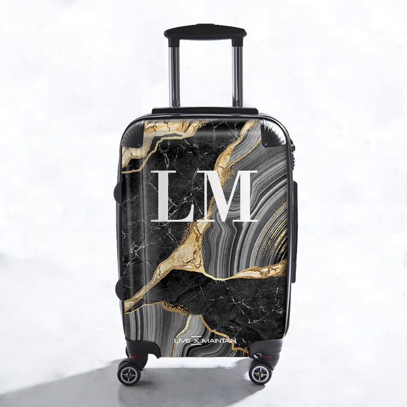 custom marble suitcase