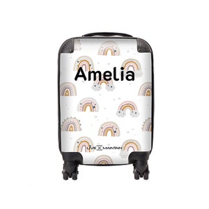 Personalised Kids Suitcase Clouds Name | Cabin Suitcase | Custom Suitcase | Children's Suitcase | Luggage | Personalized Luggage