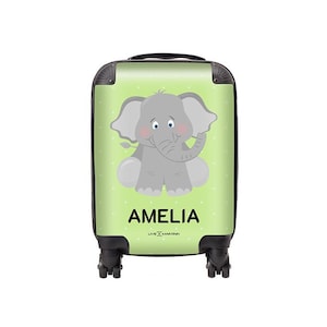 Personalisierte Kinder Elefant Name | Cabochon Koffer | Benutzerdefinierte Koffer | Kinderkoffer | Gepäck | Personalisiertes Gepäck