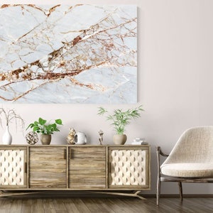 Cracked Marble Art Canvas | Marble Wall Art | Abstract Marble Canvas Art Print | Cracked Marble Wall Decor | Large Wall Art