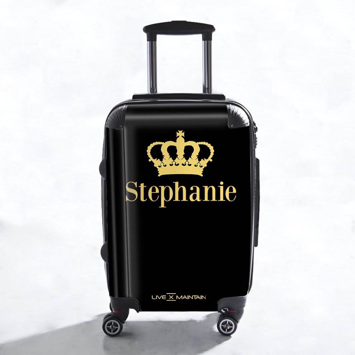 Personalised Crown Name Suitcase Cabin Suitcase Custom Etsy