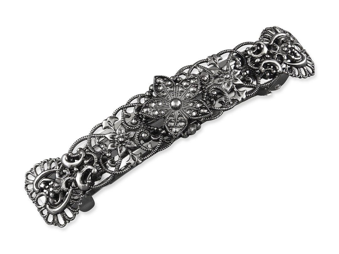 Metal Hair Clip Art Nouveau Antique Hair Clip Silver - Etsy