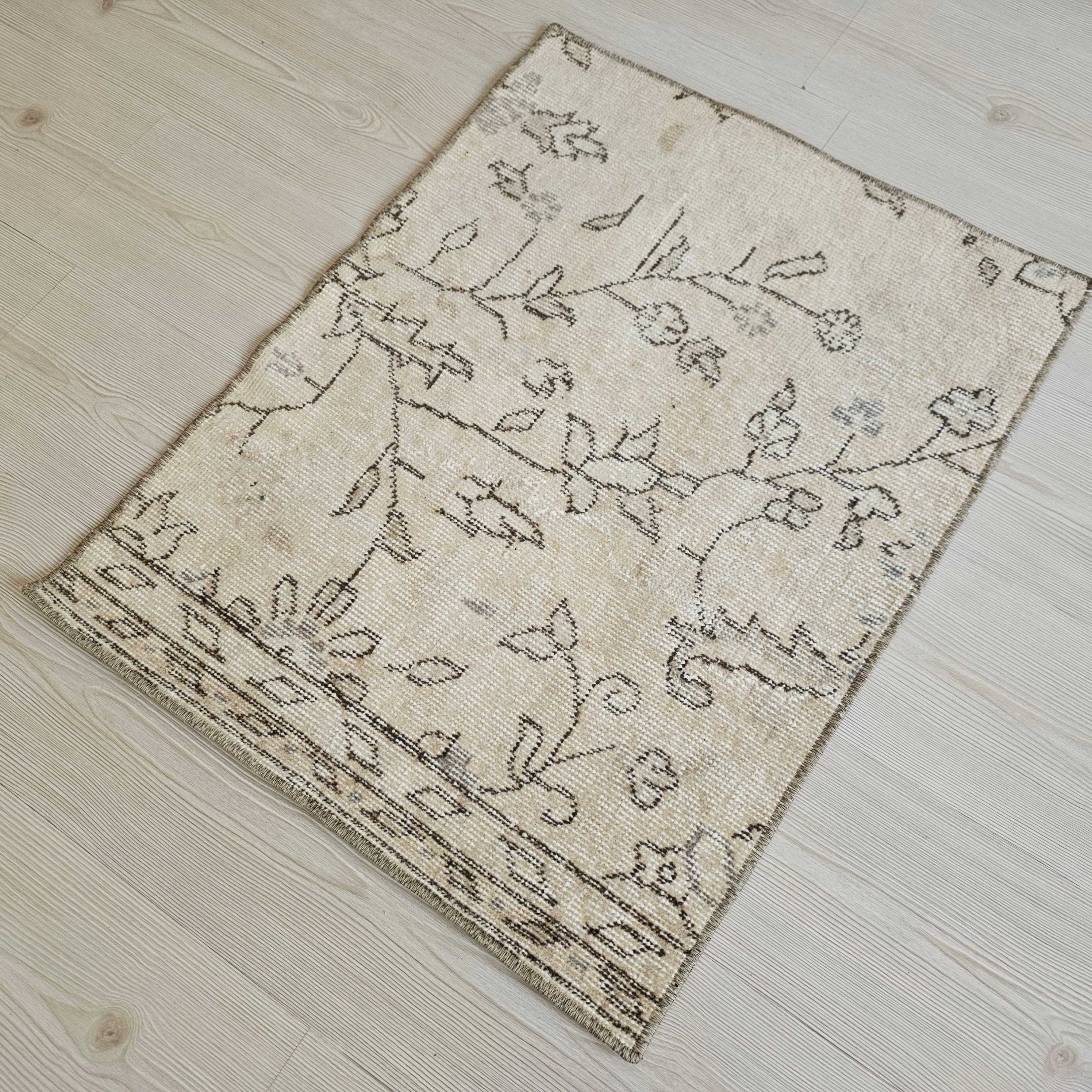 24x32 Inches Neutral Vintage Doormat - Turkish Bath Mat - Etsy