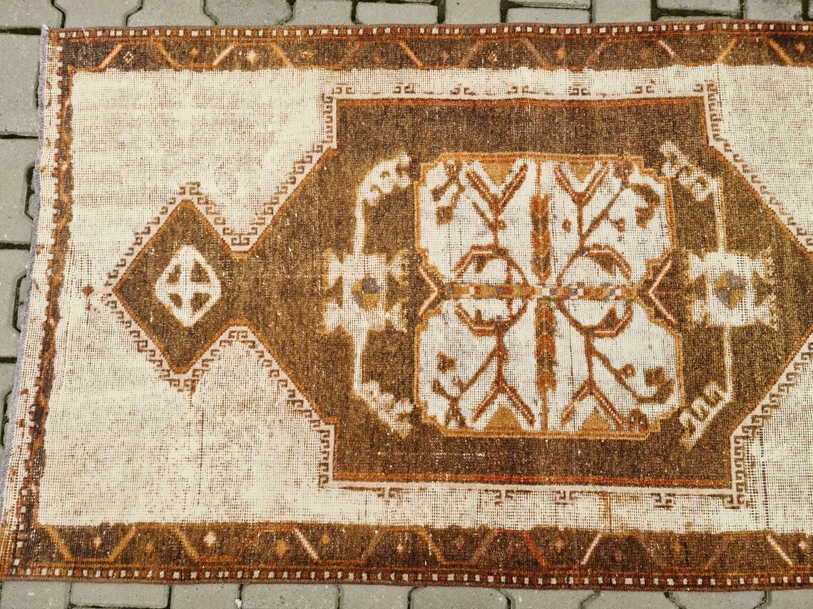 Wide Runner Rug 3.3x11.5 Feet Rustic Style Rug Runner Etsy