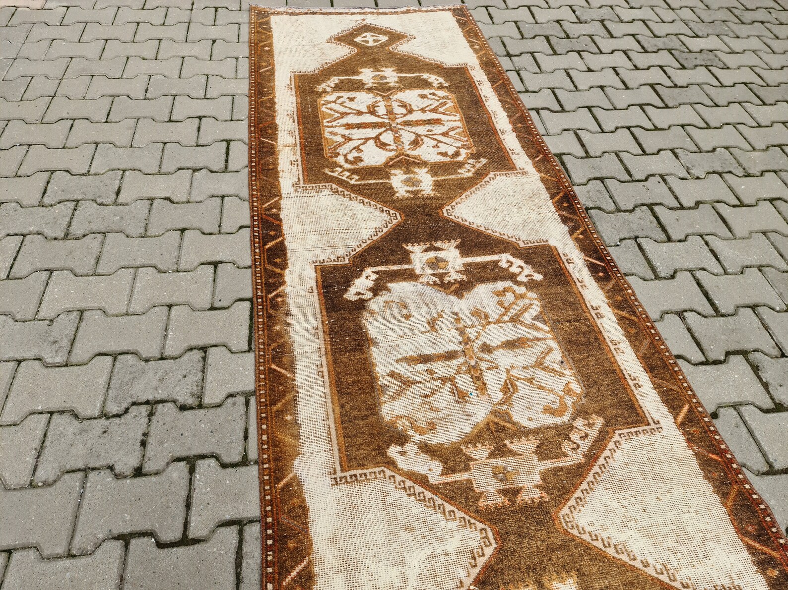 Wide Runner Rug 3.3x11.5 Feet Rustic Style Rug Runner Etsy