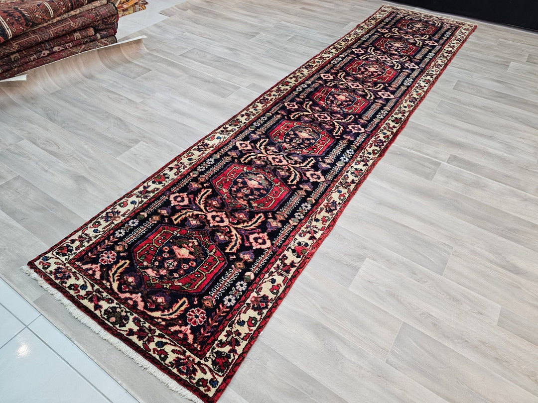 3x14 Long Antique Wool Traditional Runner Rug for Stairs and Corridor ...