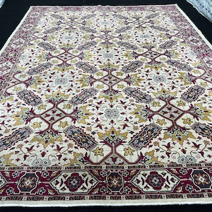 9x12 Colorful Vintage area Rug Hand Knotted Traditional Persian Carpet