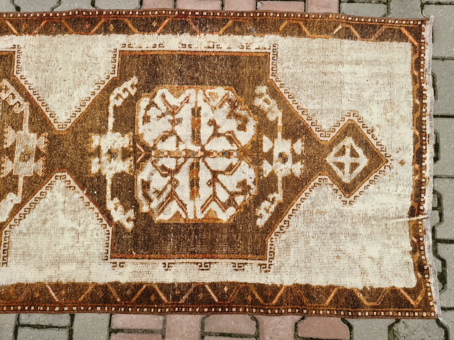 Wide Runner Rug 3.3x11.5 Feet Rustic Style Rug Runner Etsy