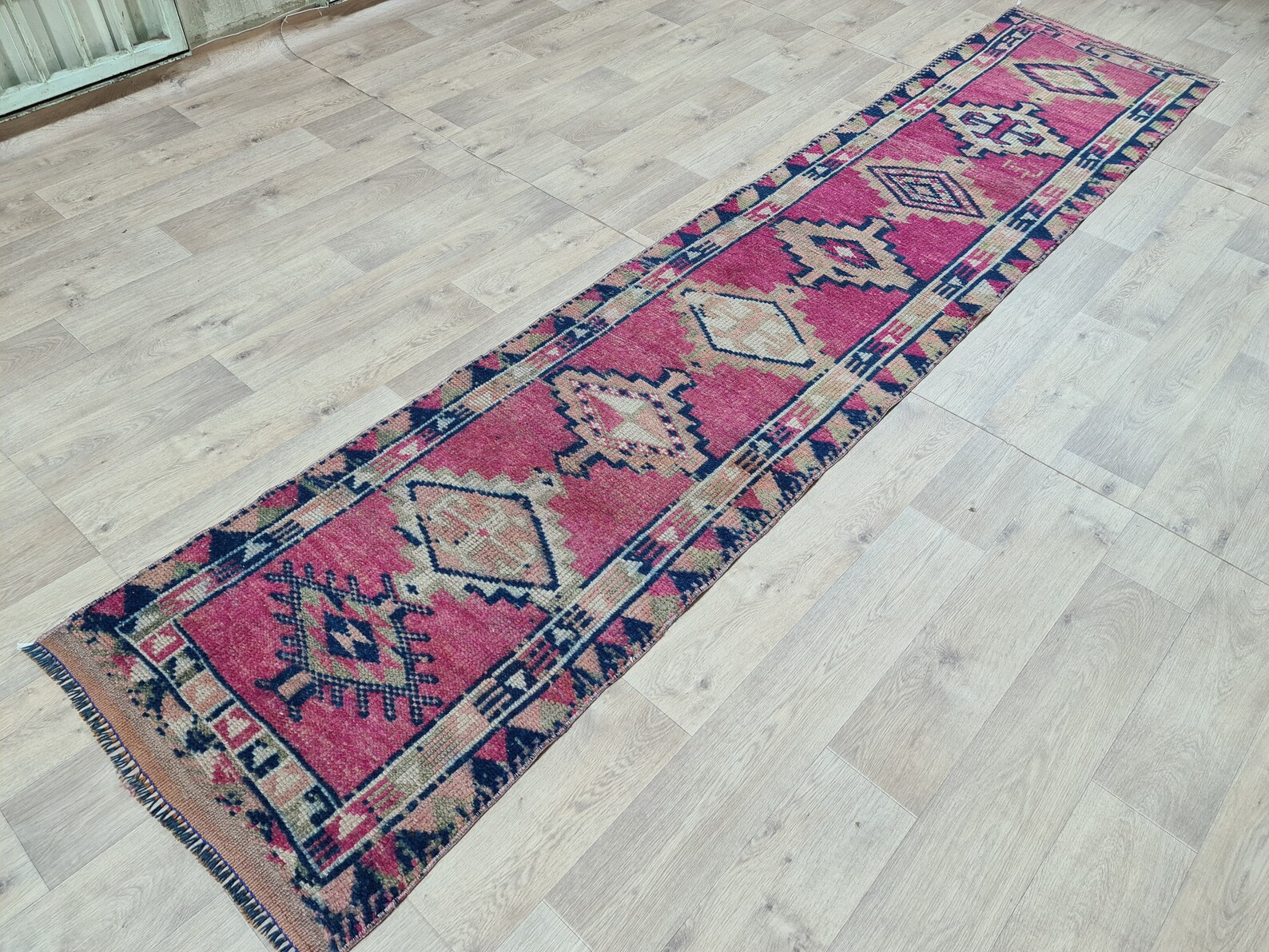 Muted Vintage Rug Runner/ 2.4X11.8 feet/ Oushak Runner/ Wool Etsy