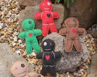 Boneca Voodoo, Boneca Caramba, Boneca Bom Karma, Enchimento de Meia, Presente de Natal, Papai Noel Secreto,