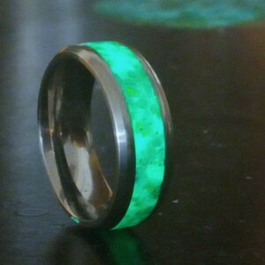 Stainless Steel Opal Glow Ring
