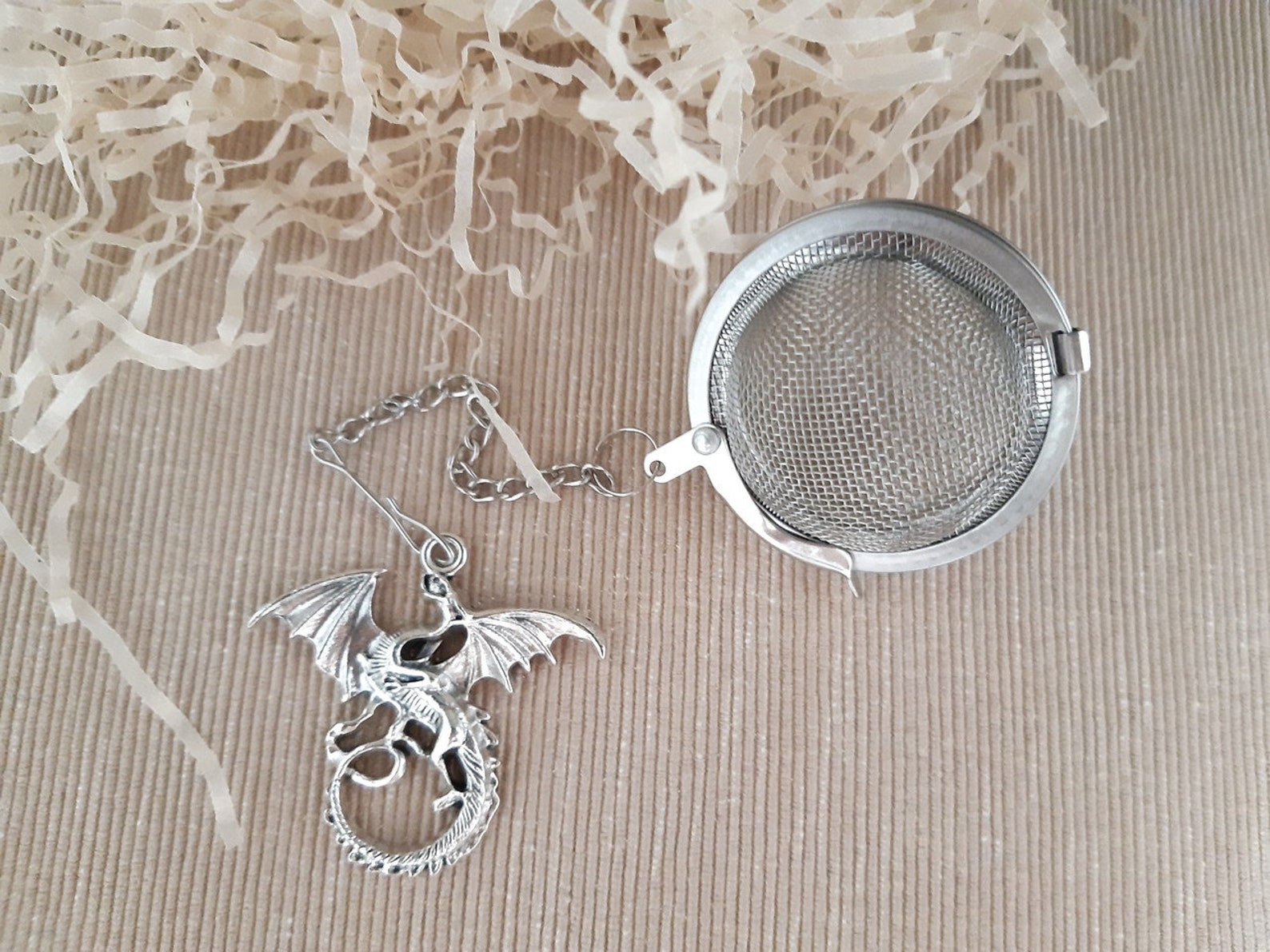 Dragon tea infuser silver dragon pendant tea steeper Etsy