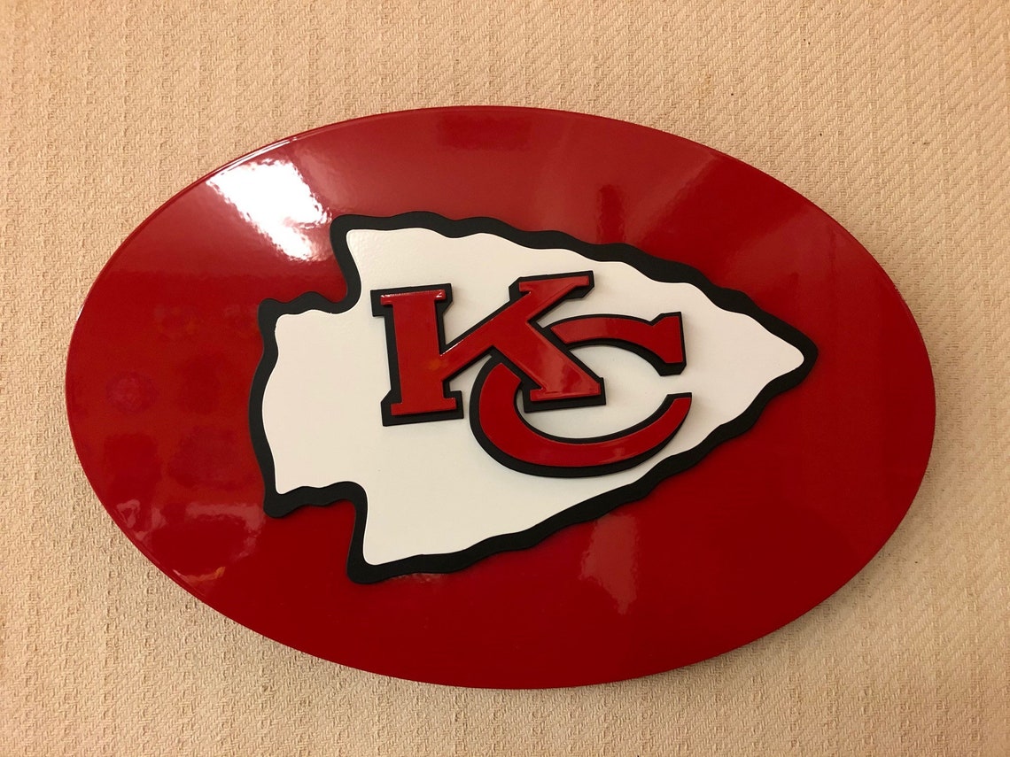 Kansas City Chiefs Metal Sign 3D Layered Metal Etsy