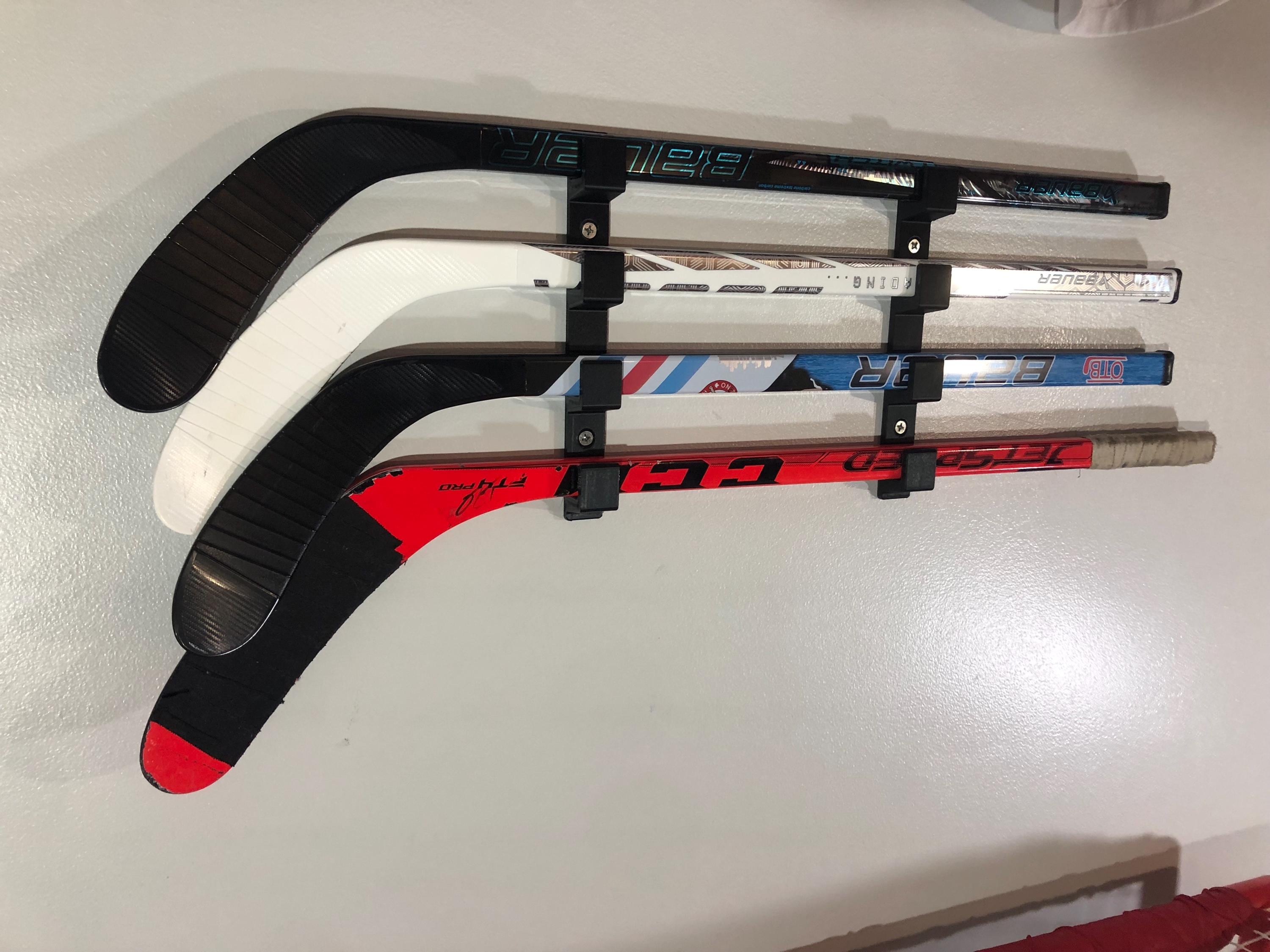 3-Pack Hockey Stick Wall Hangers - Display Your Sticks In Home, Office, Or Man Cave