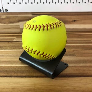 Metal Softball Display Stand: Autographed Ball Holder, Trophy Case Decor