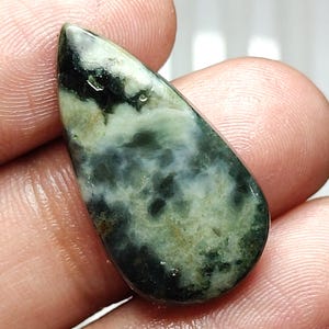 Cabochon di diaspro oceanico naturale, pietra preziosa di diaspro oceanico, pietra preziosa sfusa, pietra preziosa a forma di pera, pietra preziosa di diaspro oceanico lucidata per gioielli