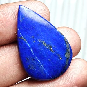 Cabochon di lapislazzuli naturale, pietra preziosa di lapislazzuli, pietra preziosa sfusa, pietra preziosa a forma di pera, pietra preziosa di lapislazzuli lucidata per la creazione di gioielli