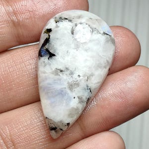 Cabochon di pietra di luna arcobaleno naturale, pietra preziosa di pietra di luna arcobaleno, pietra preziosa sfusa, pietra preziosa a forma di pera, pietra preziosa lucidata per la creazione di gioielli