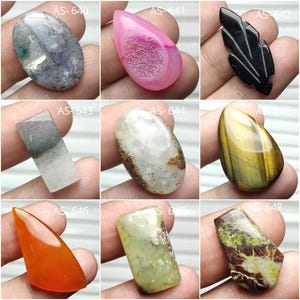 Cabujón mixto natural, gema mixta, gema suelta, gema de formas variadas, gema pulida para joyería, gema para colgante, piedra para collar