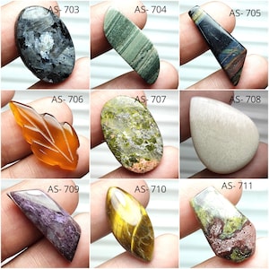 Cabujón mixto natural, gema mixta, gema suelta, gema de formas variadas, gema pulida para joyería, gema para colgante, piedra para collar