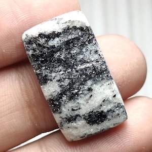Cabochão de jaspe zebra natural, pedra preciosa de jaspe zebra, pedra preciosa solta, pedra preciosa em formato de baguete, pedra preciosa de jaspe zebra polida para joias