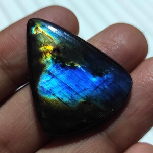 Pietra preziosa di labradorite autentica, pietra sciolta di labradorite blu brillante, cristallo di labradorite a forma di pera, labradorite per la creazione di gioielli