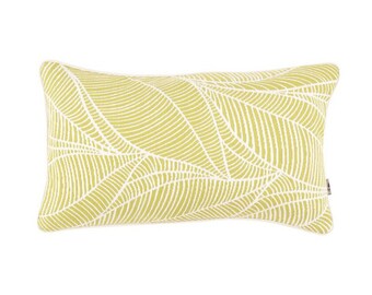 Funda de almohada de flores, funda de cojín exótico, almohada de diseño costero, almohadas verdes, almohada de patrón, funda de cojín de tubería, cojín con hojas, 30x50cm