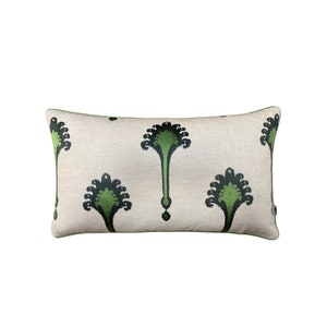 Green pillowcase, embroidered pillows, style cushions, handmade pillows, elegant cushion cover, 35x60 cm piped cushions, sofa pillowcases