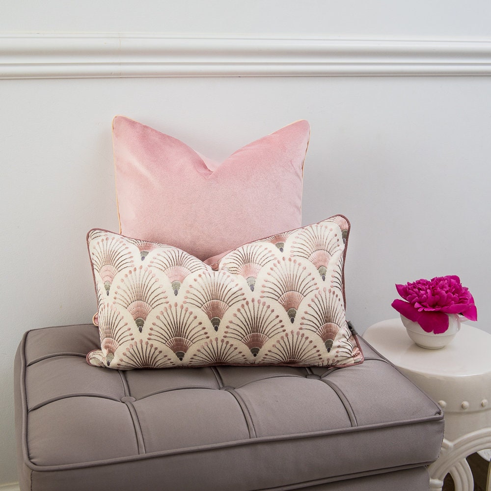 Art Deco Style Cushion Cover 30x50cm Embroidery Cushion Etsy UK