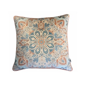 Double-sided pillowcase, flowers cushion cover, sofa pillow cover, handmade cushion cover, piped cushion cover, 50 x 50 cm