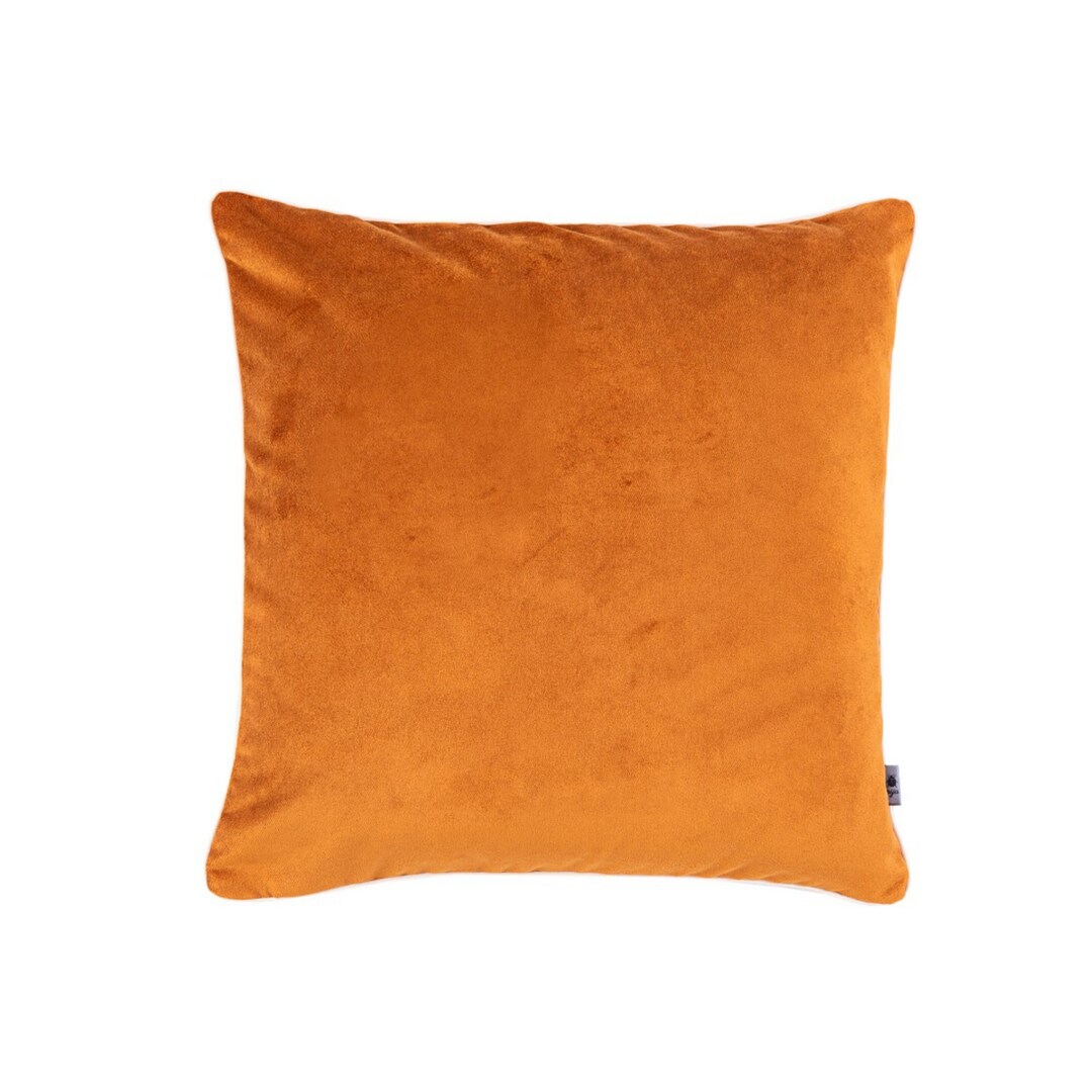 Velvet Cushion Cover Stunning Orange Cushion Smooth Cover Etsy