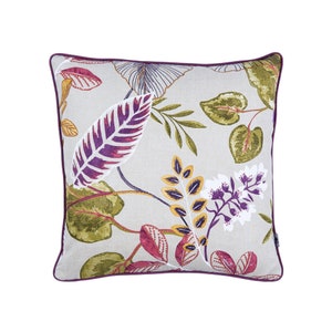 Florale Kissenhülle,Lila Kissenbezug,Küsten Designer Kissenbezug,Deko Kissenbezug,45x45cm,Pfeifen Kissenbezug, Doppelseitige Baumwolle