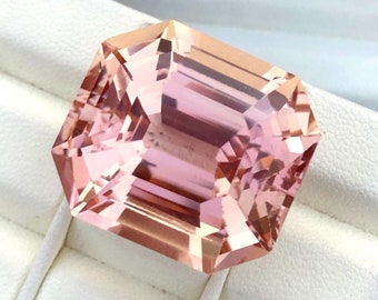 Peach Pink Kunzite Gemstone: 78.95 Carat, Afghanistan Origin