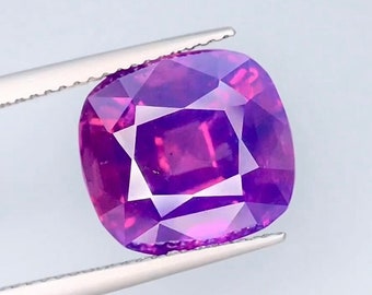 Extremely Rare Kashmir Sapphire, Unheated Natural Pinkish Purple Color Sapphire Loose Stone, 9.70 CT