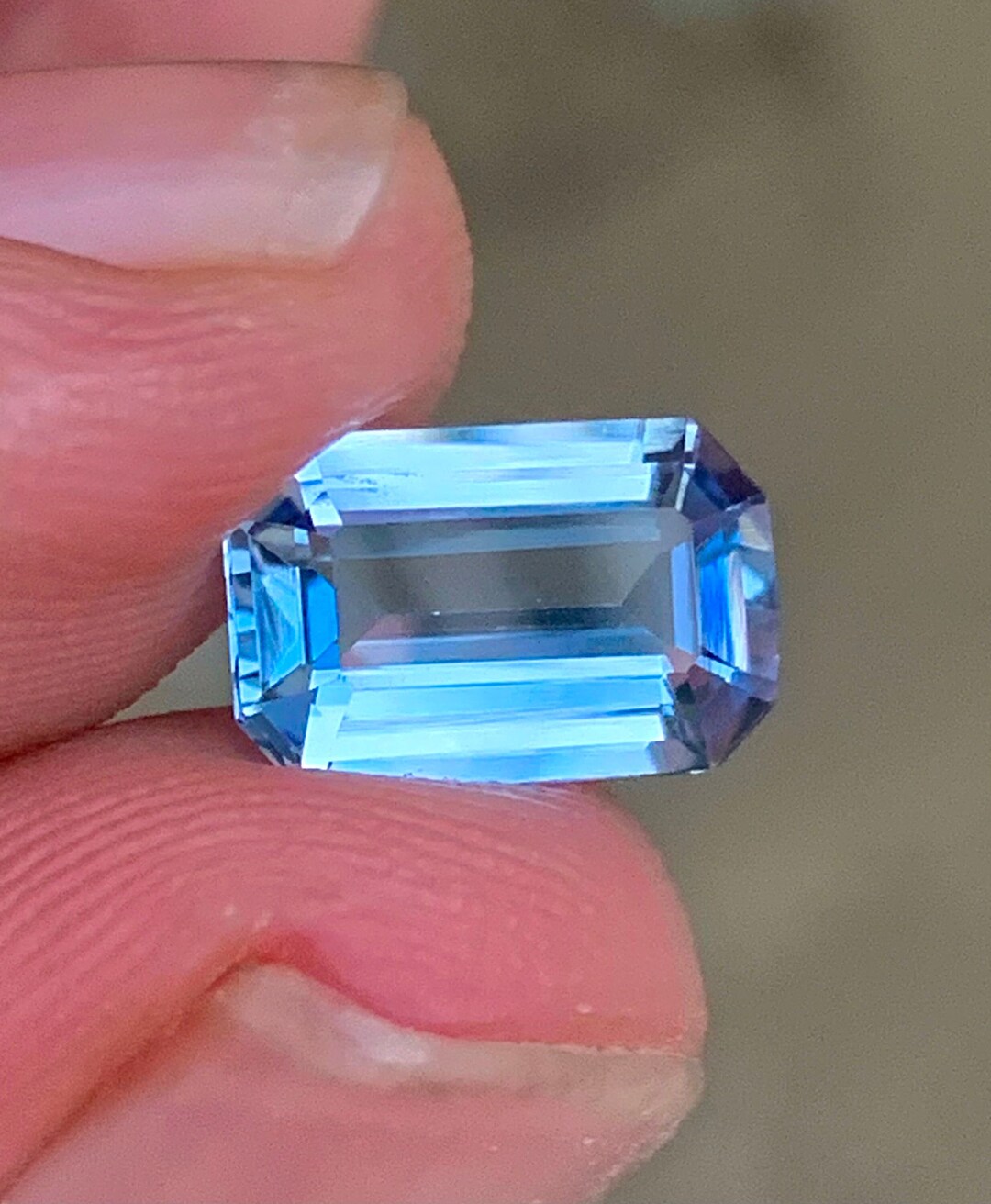 Santa Maria Color Aquamarine Beryl Gemstone, Perfect Emerald Cut Aquamarine Gemstone From Brazil ...